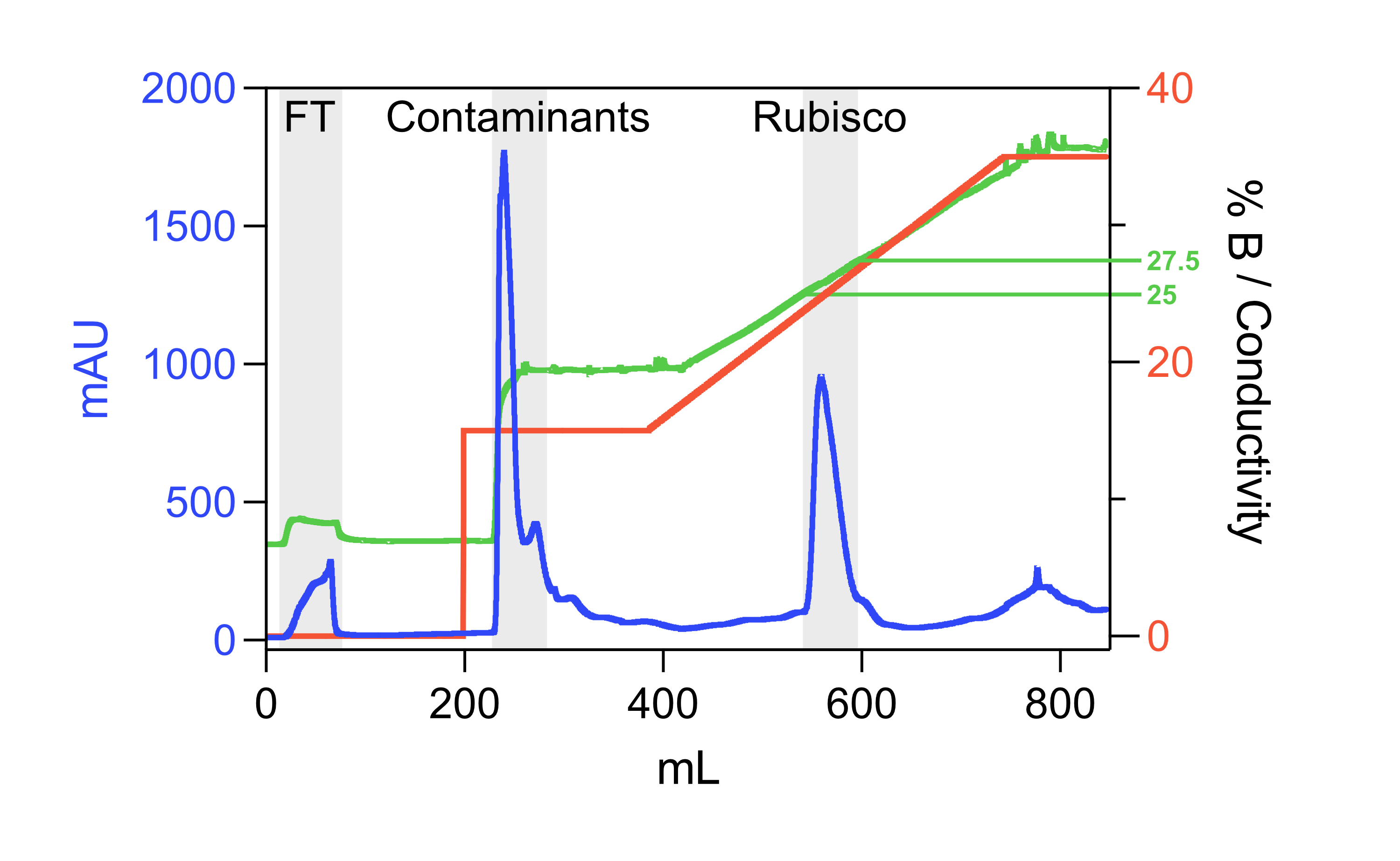 elution profile from 15Q column of Chlorella Rubisco